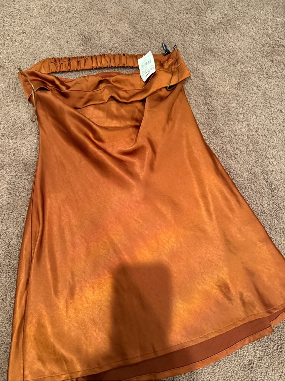 Windsor Copper Satin A-Line Skirt